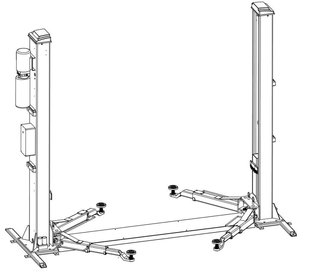 Figure 3-Single-Cylinder Hydraulic Two-Post Lift