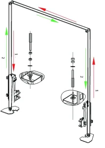 Installation diagram of steel wire rope for gantry double column hydraulic lift