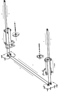 Figure 8-Installation diagram of synchronous steel wire rope for bottom plate dual cylinder driven dual column lift